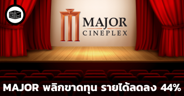 MAJOR พลิกขาดทุน รายได้ลดลง 44%